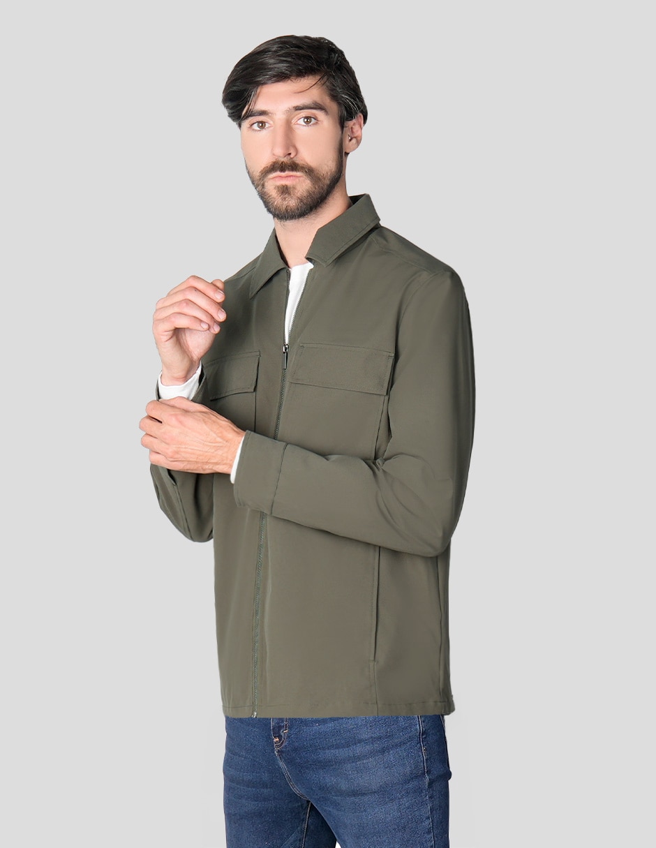 Chamarra casual con bolsillos para hombre 3