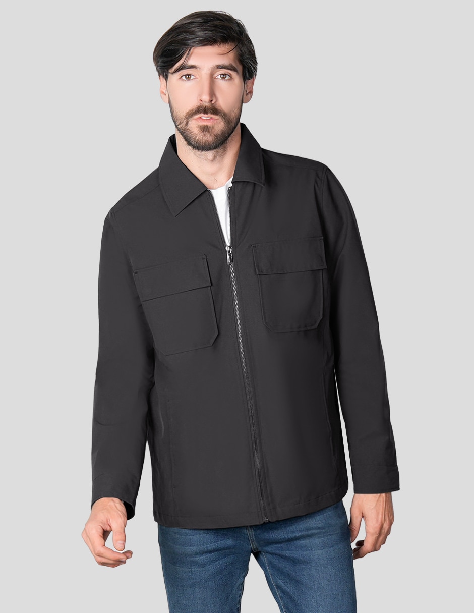 Chamarra casual con bolsillos para hombre Chamarra casual con bolsillos para hombre