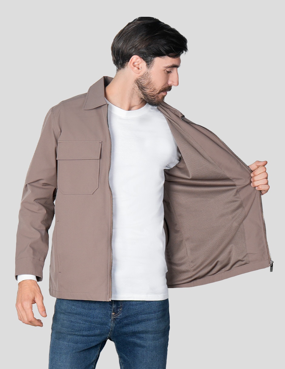 Chamarra casual con bolsillos para hombre 5