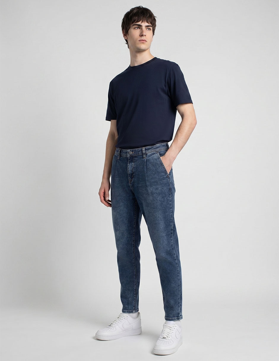 Jeans carrot lavado acid wash para hombre 3