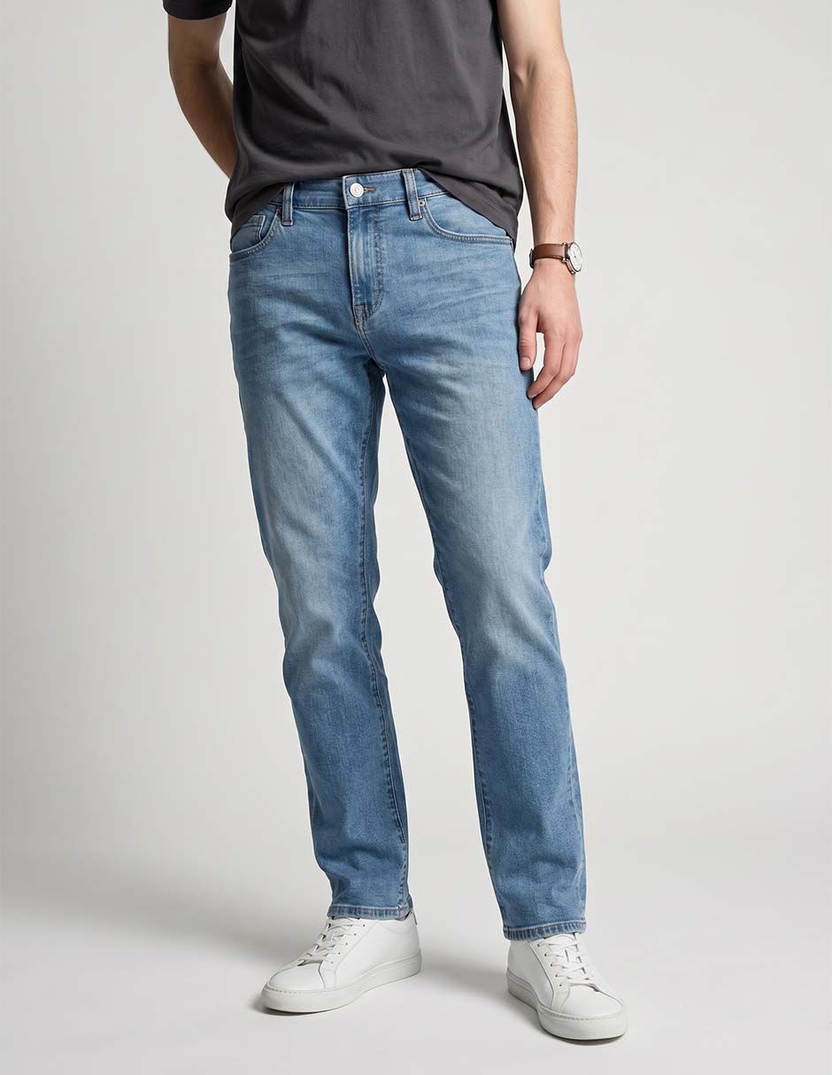 Jeans slim lavado bleach para hombre Jeans slim lavado bleach para hombre
