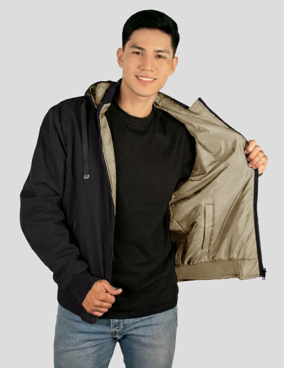 Chamarra casual aéropostale chamarra doble vista no de poliéster reversible para hombre