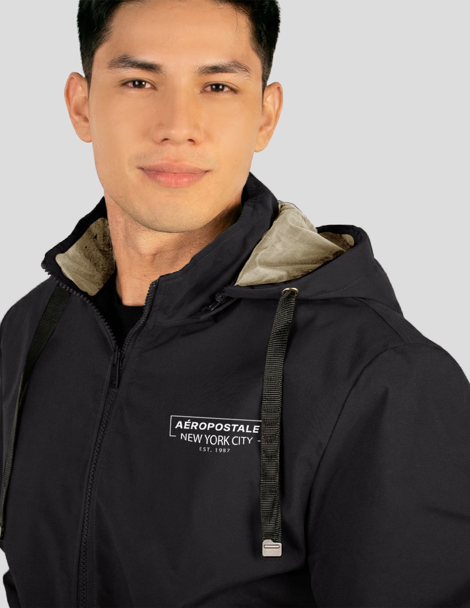 Chamarra casual aéropostale chamarra doble vista no de poliéster reversible para hombre