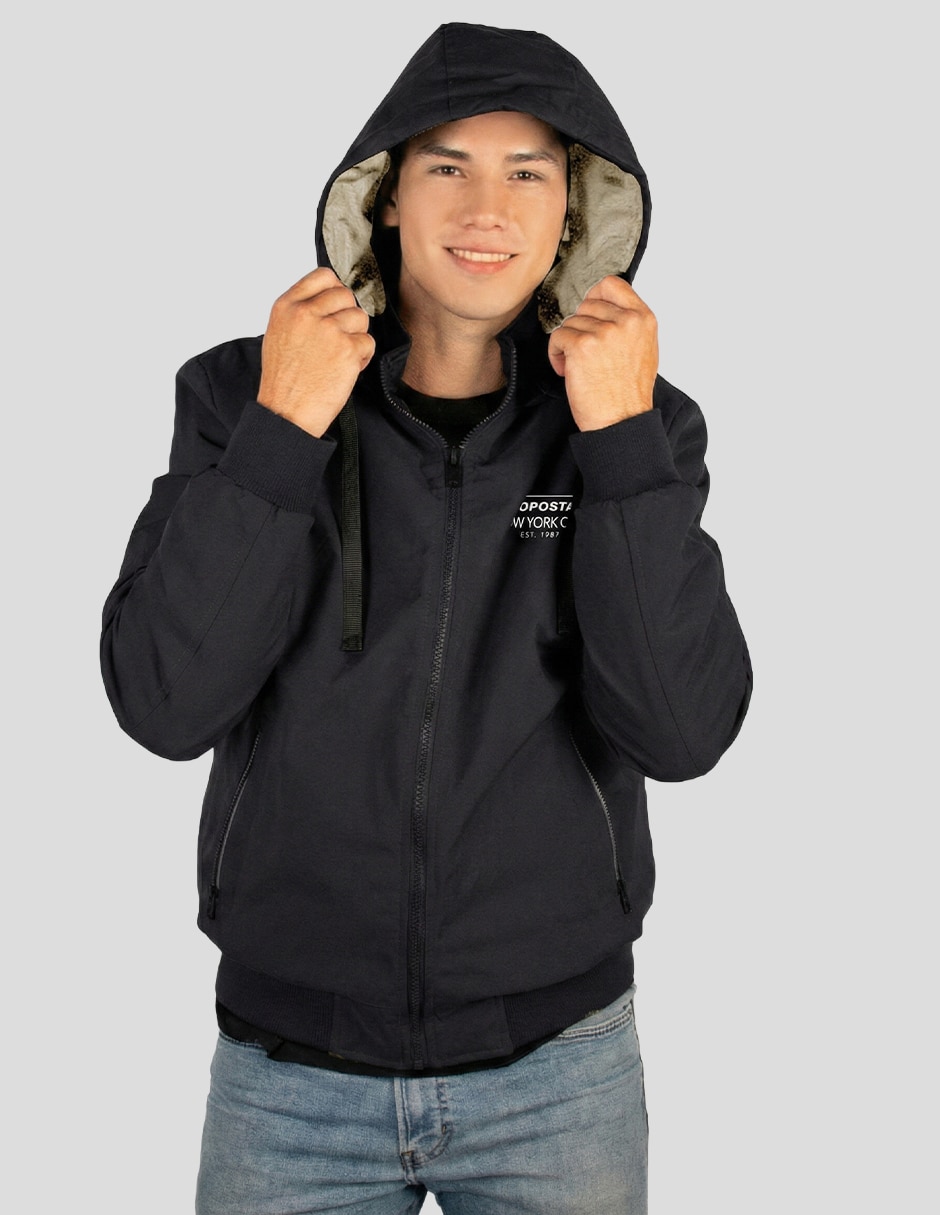 Chamarra casual aéropostale chamarra doble vista no de poliéster reversible para hombre