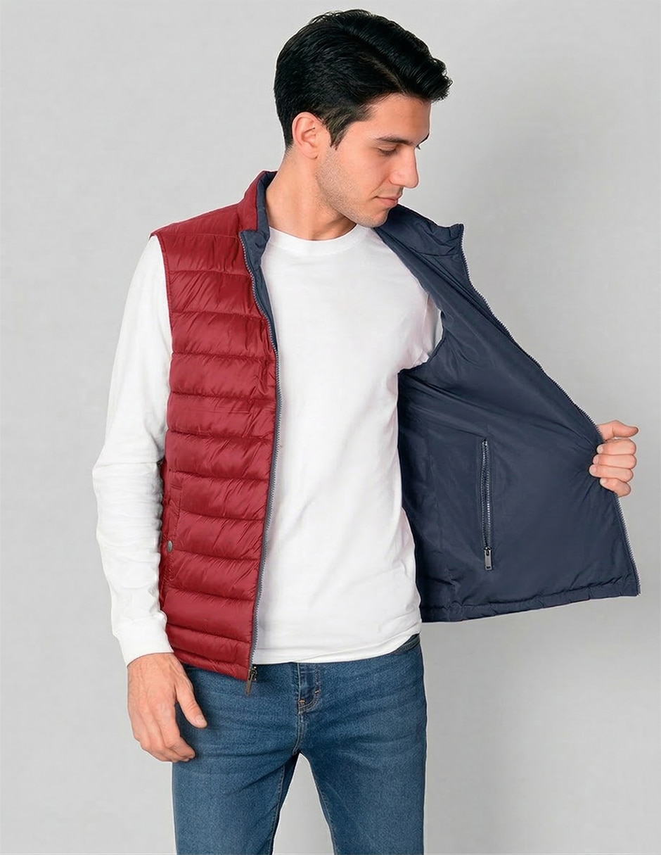 Chaleco aéropostale no poliéster reversible para hombre