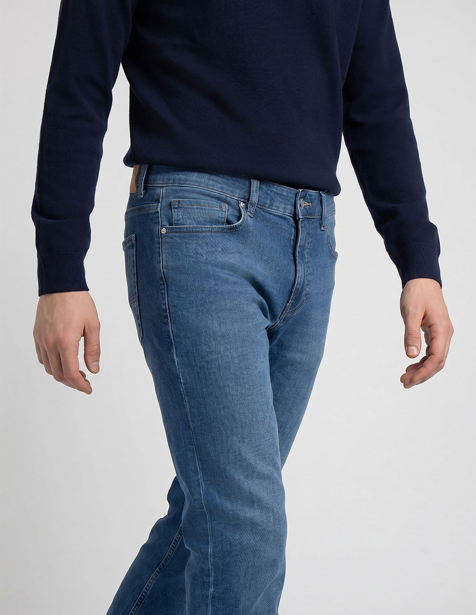 Jeans recto lavado medio para hombre 3