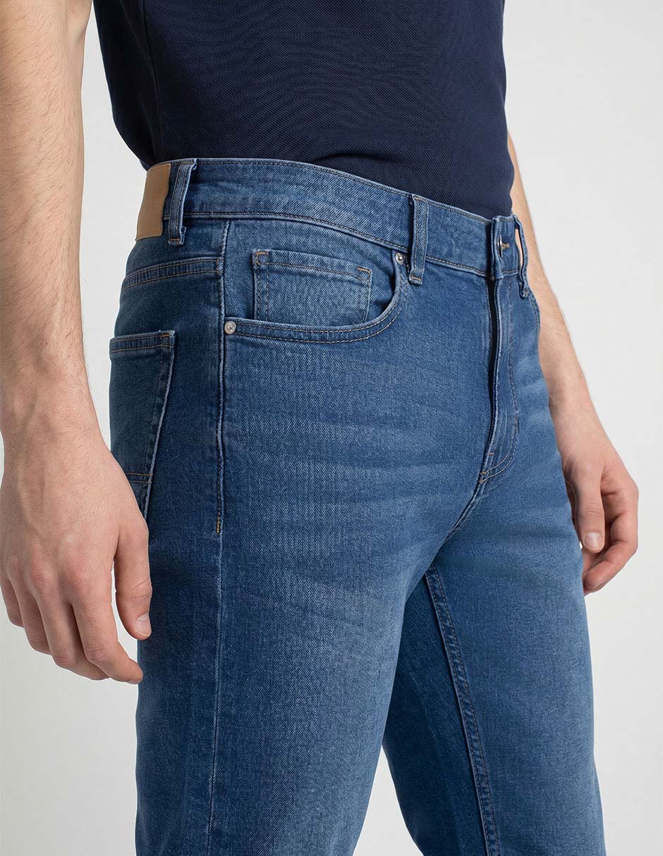 Jeans straight Aero lavado stone wash para hombre