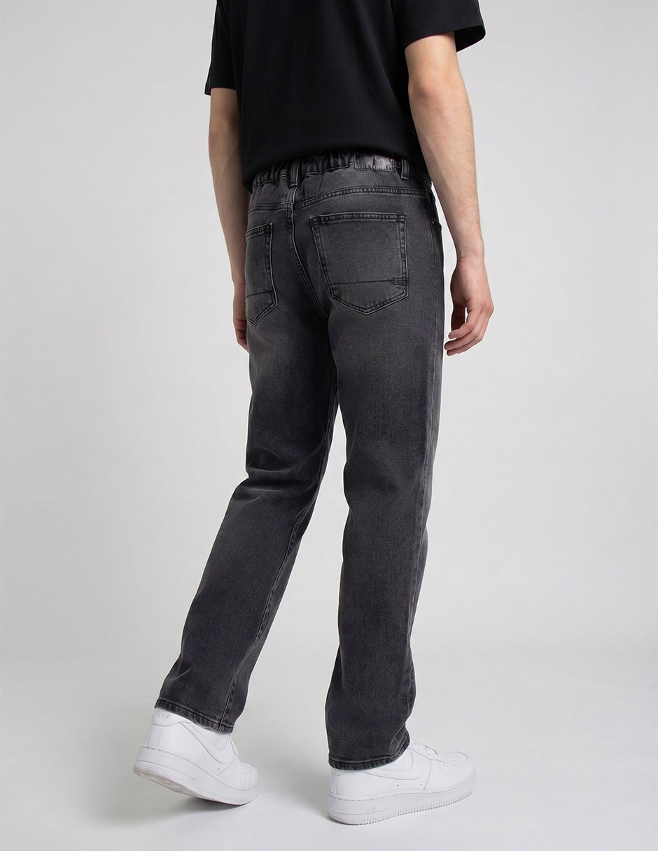 Jeans straight Aero lavado acid wash para hombre
