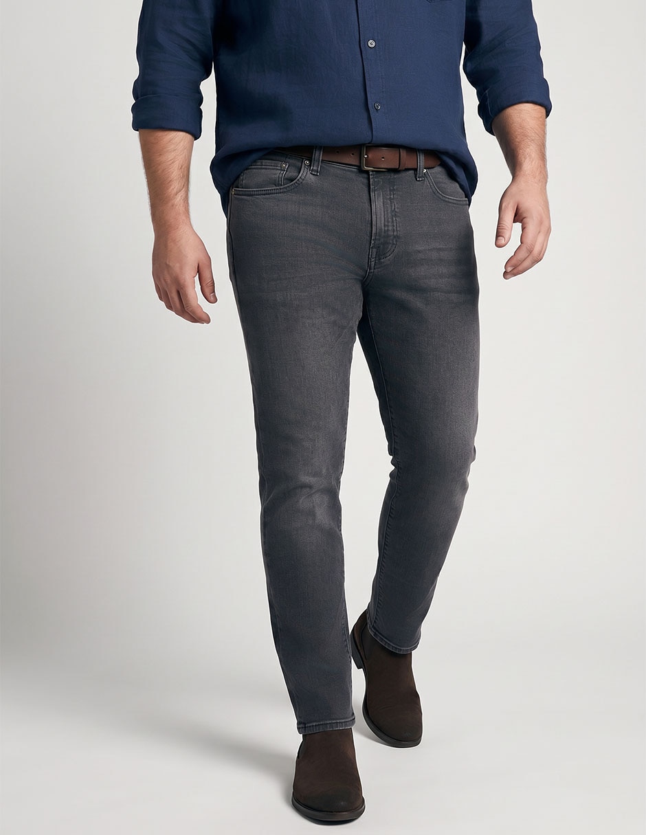 Jeans slim 37936Aero lavado obscuro para hombre