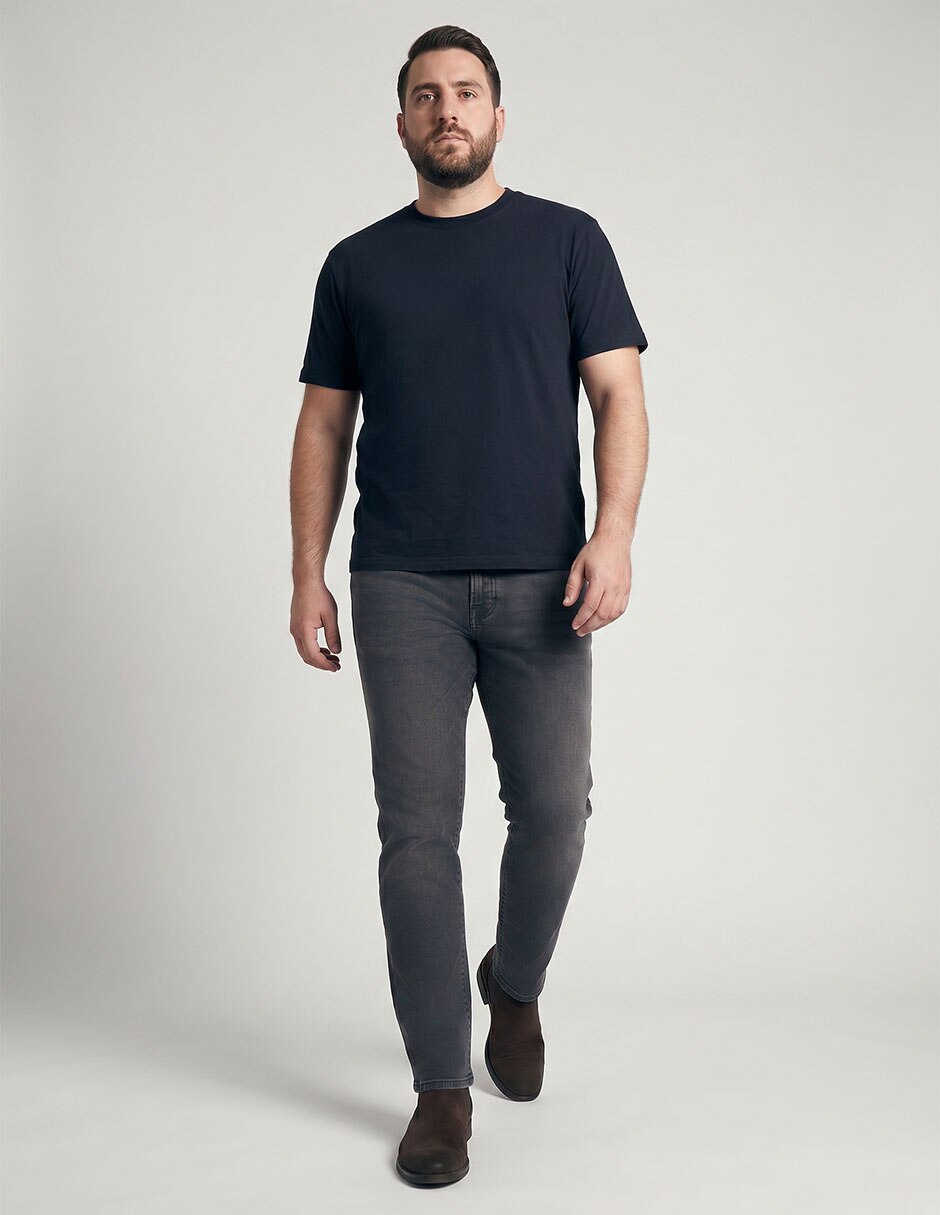 Jeans slim 37936Aero lavado obscuro para hombre 6