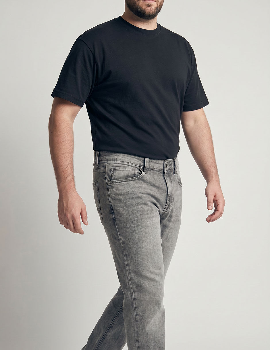 Jeans straight Aero lavado acid wash para hombre