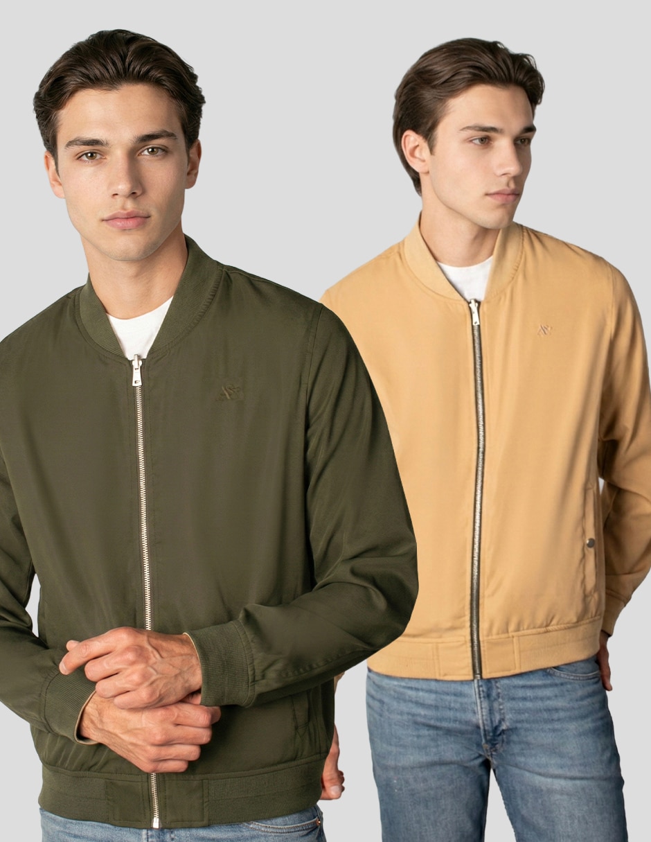 Chamarra bomber reversible para hombre 6