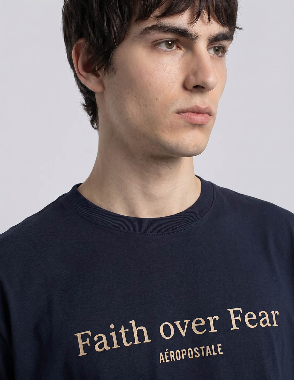 Playera aéropostale cuello redondo para hombre