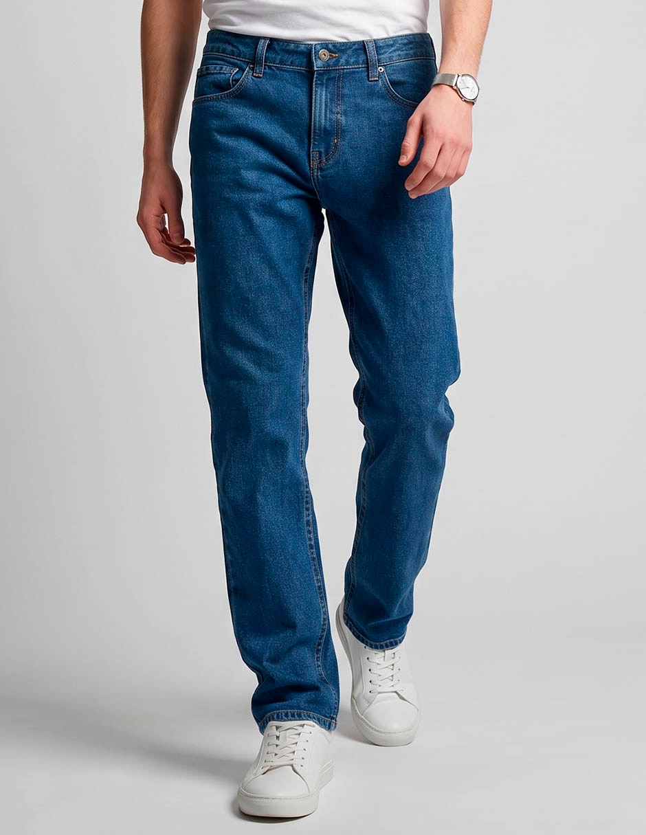Jeans straight aéropostale lavado medio para hombre
