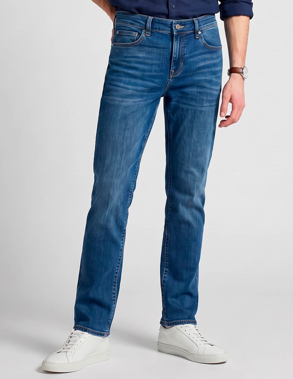 Jeans slim Aero lavado whisker para hombre