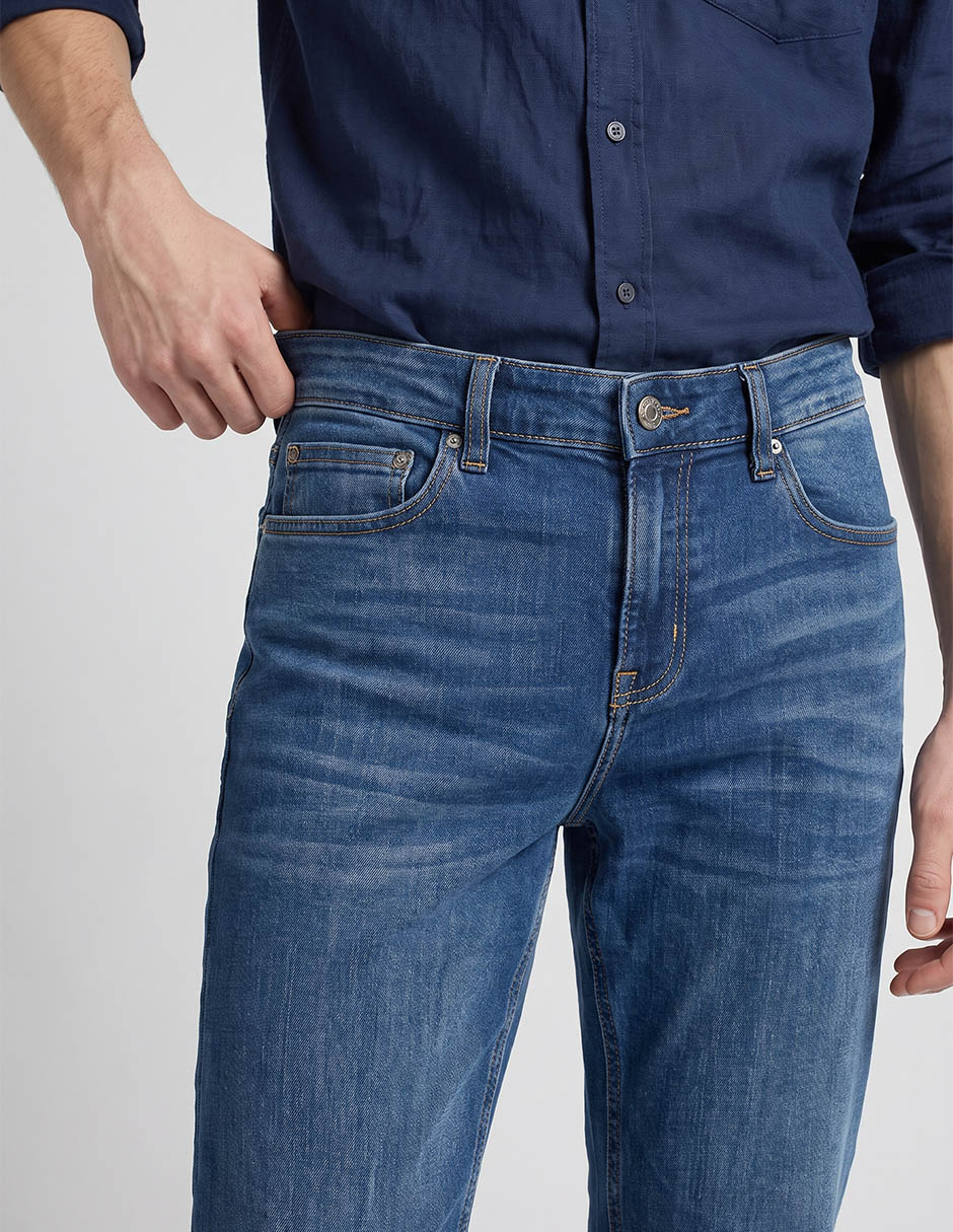Jeans slim Aero lavado whisker para hombre