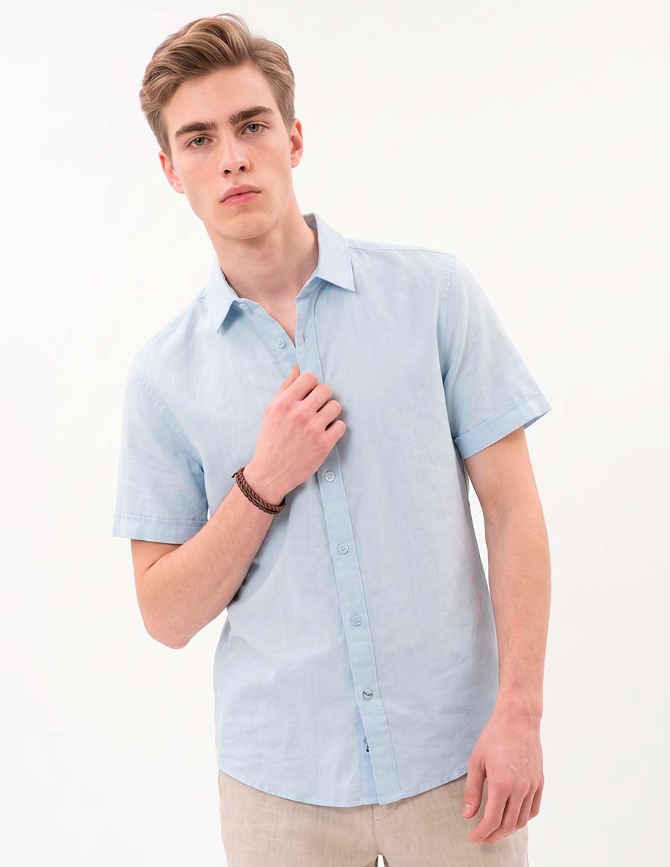 Camisa casual manga corta para hombre 3