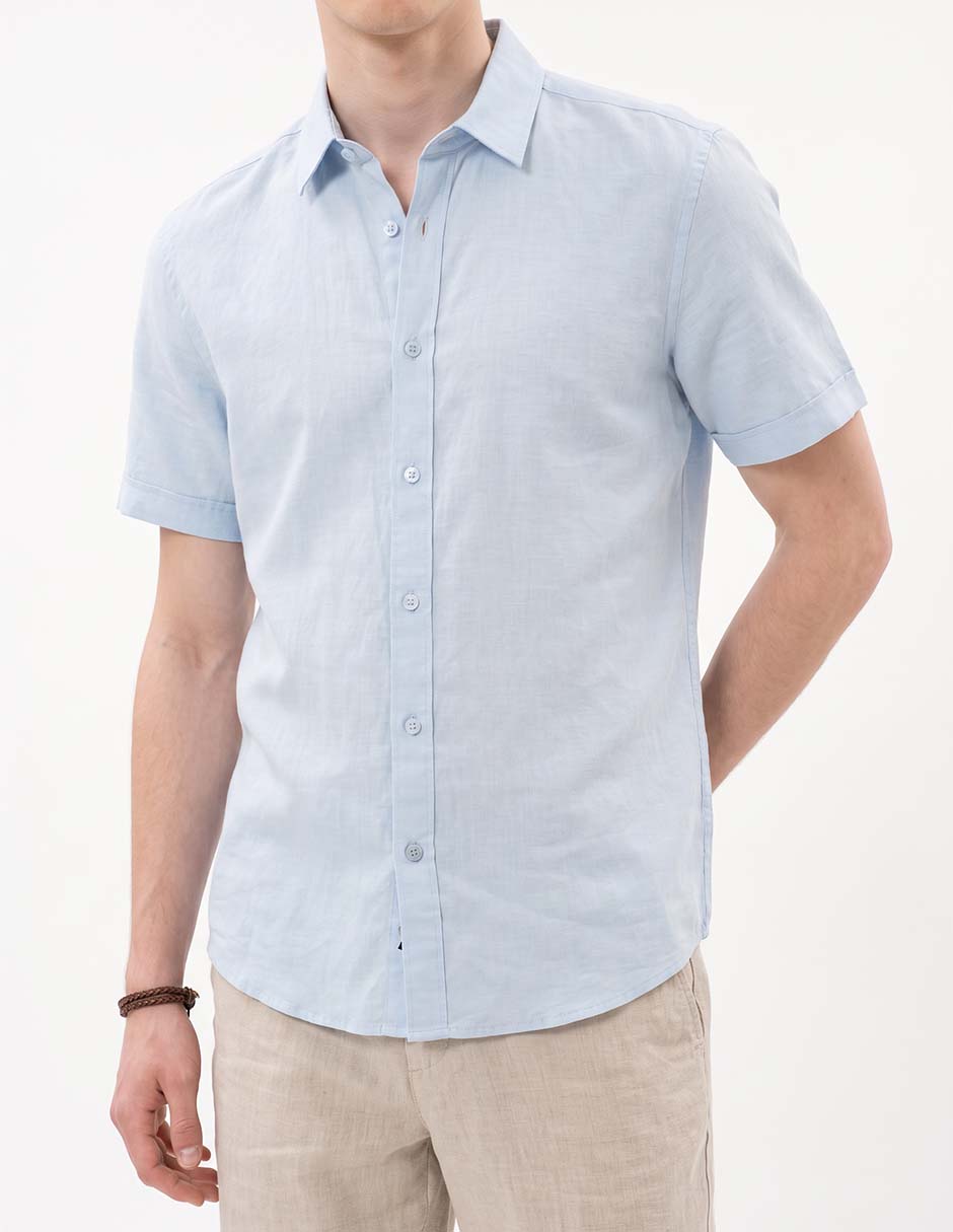 Camisa casual manga corta para hombre 4