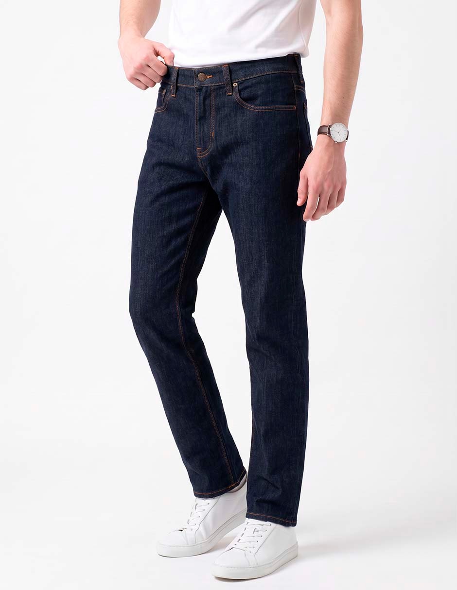 Jeans straight lavado rinse para hombre Jeans straight lavado rinse para hombre