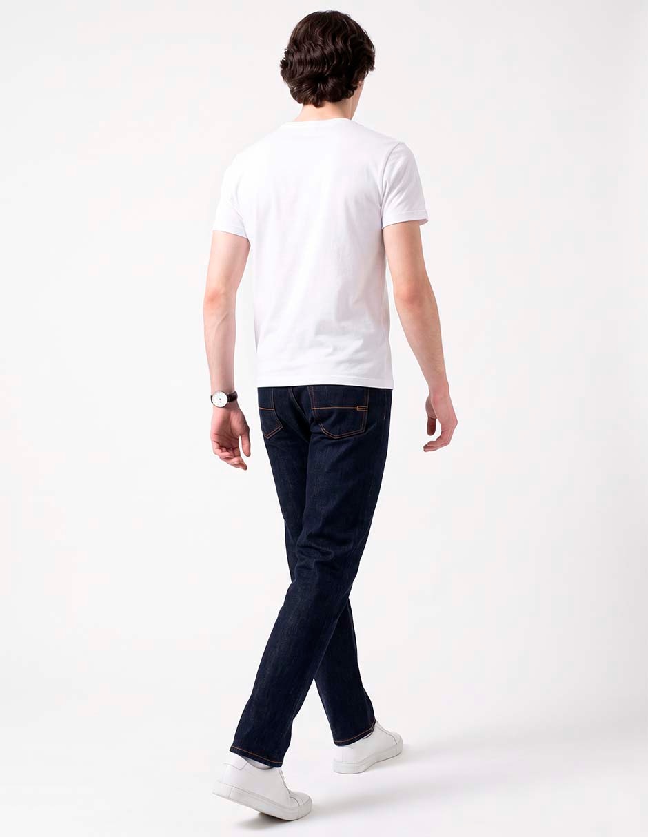 Jeans straight lavado rinse para hombre 3