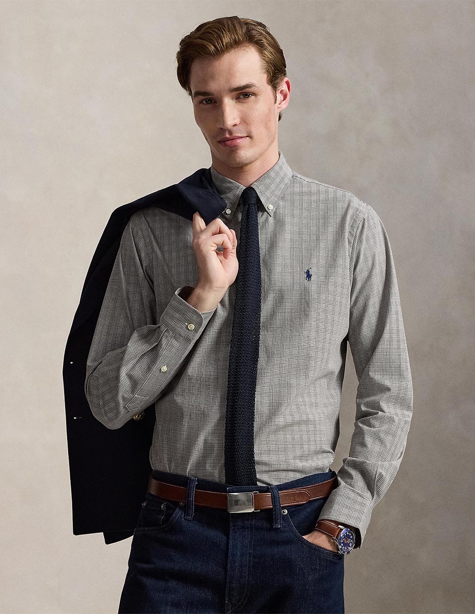 Camisa casual de algodón manga larga para hombre Camisa casual de algodón manga larga para hombre