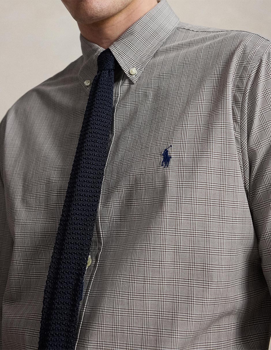 Camisa casual de algodón manga larga para hombre 4