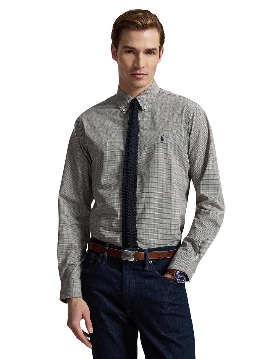Camisa casual de algodón manga larga para hombre 2