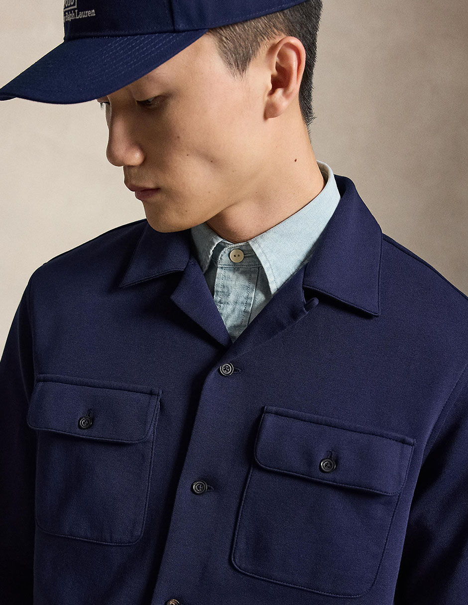 Sobrecamisa casual manga larga para hombre 11
