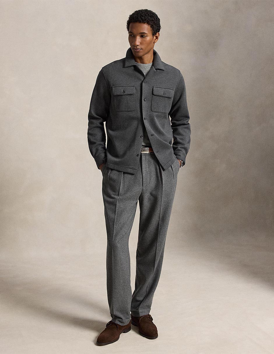 Sobrecamisa business casual de algodón manga larga para hombre 5