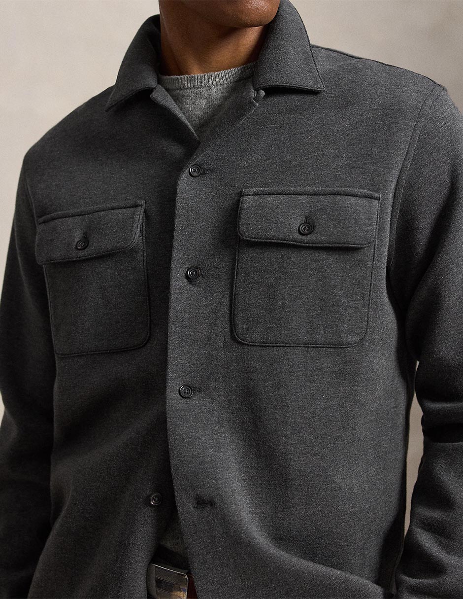 Sobrecamisa business casual de algodón manga larga para hombre
