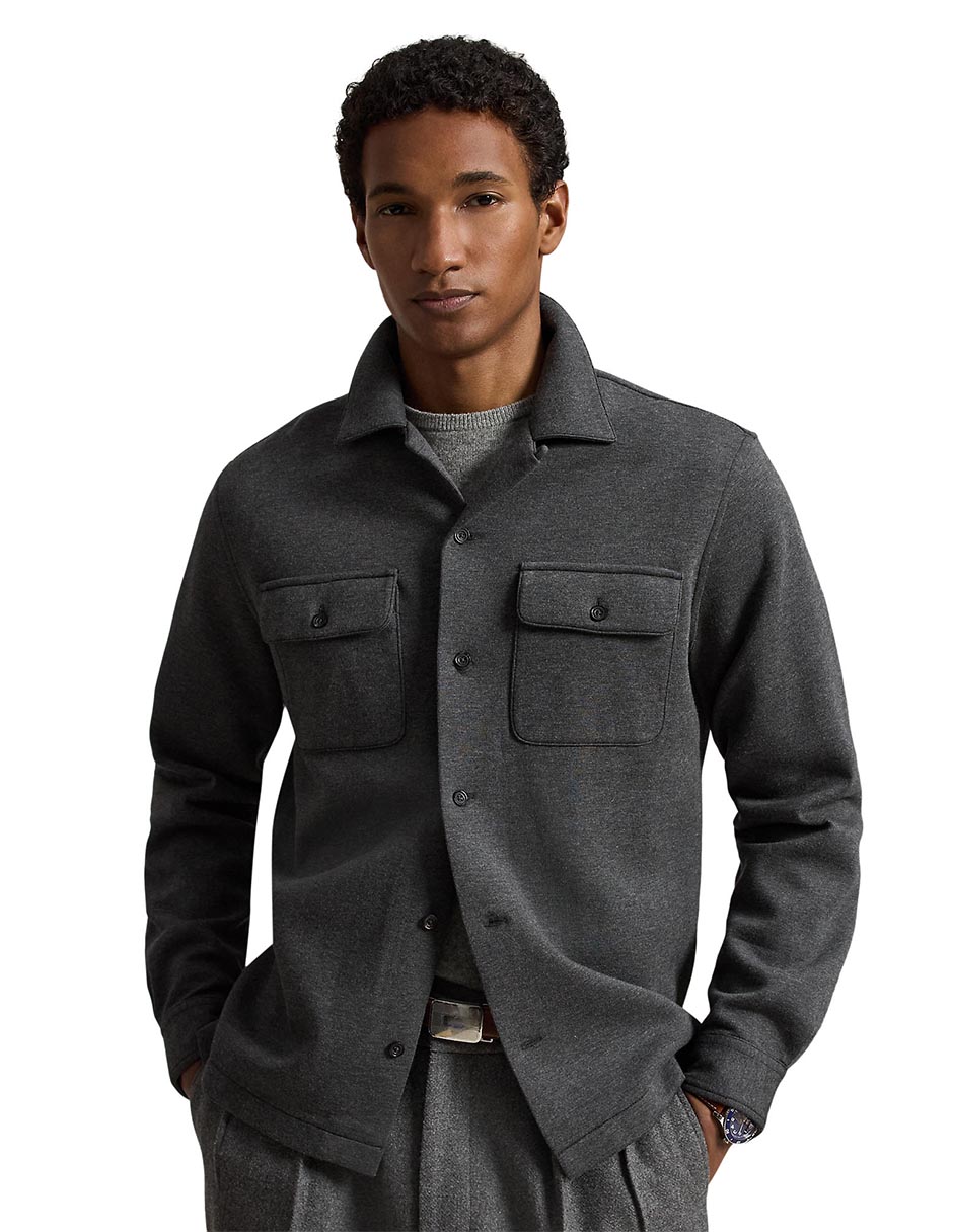 Sobrecamisa business casual de algodón manga larga para hombre