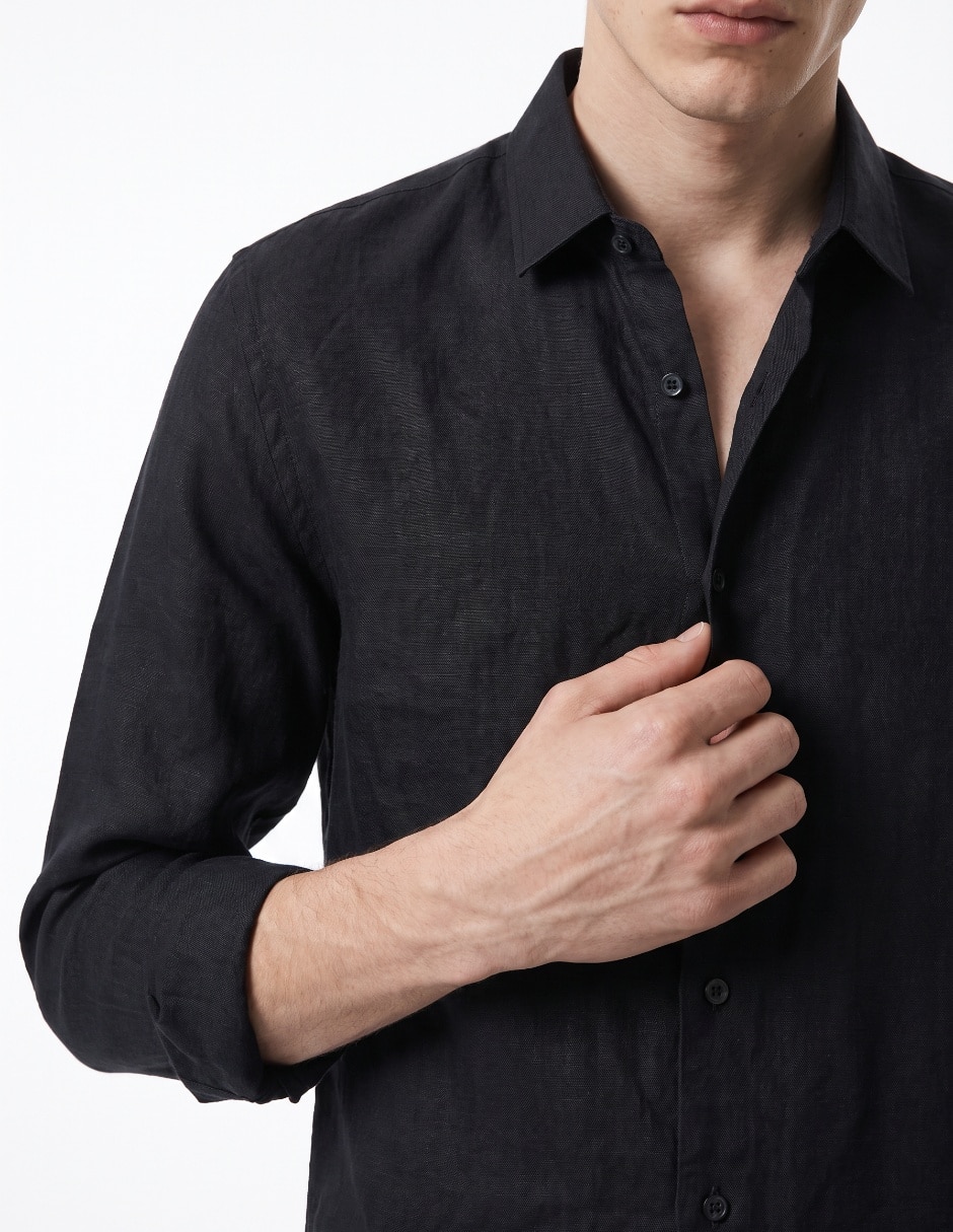 Camisa casual manga larga para hombre 3