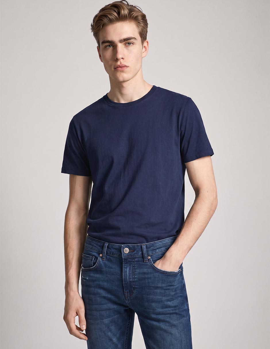 Jeans straight lavado stone wash para hombre Jeans straight lavado stone wash para hombre