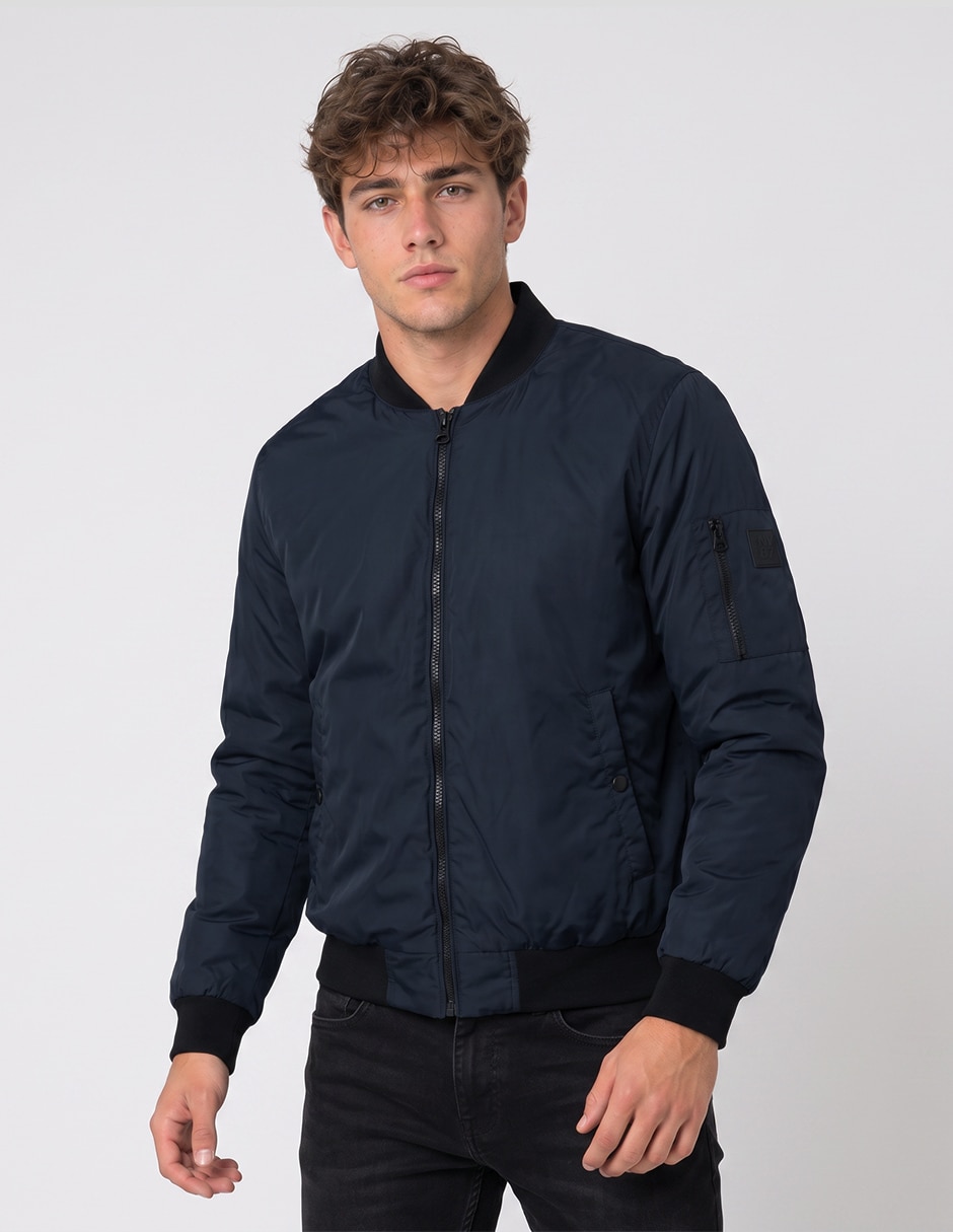 Chamarra bomber con bolsillos para hombre
