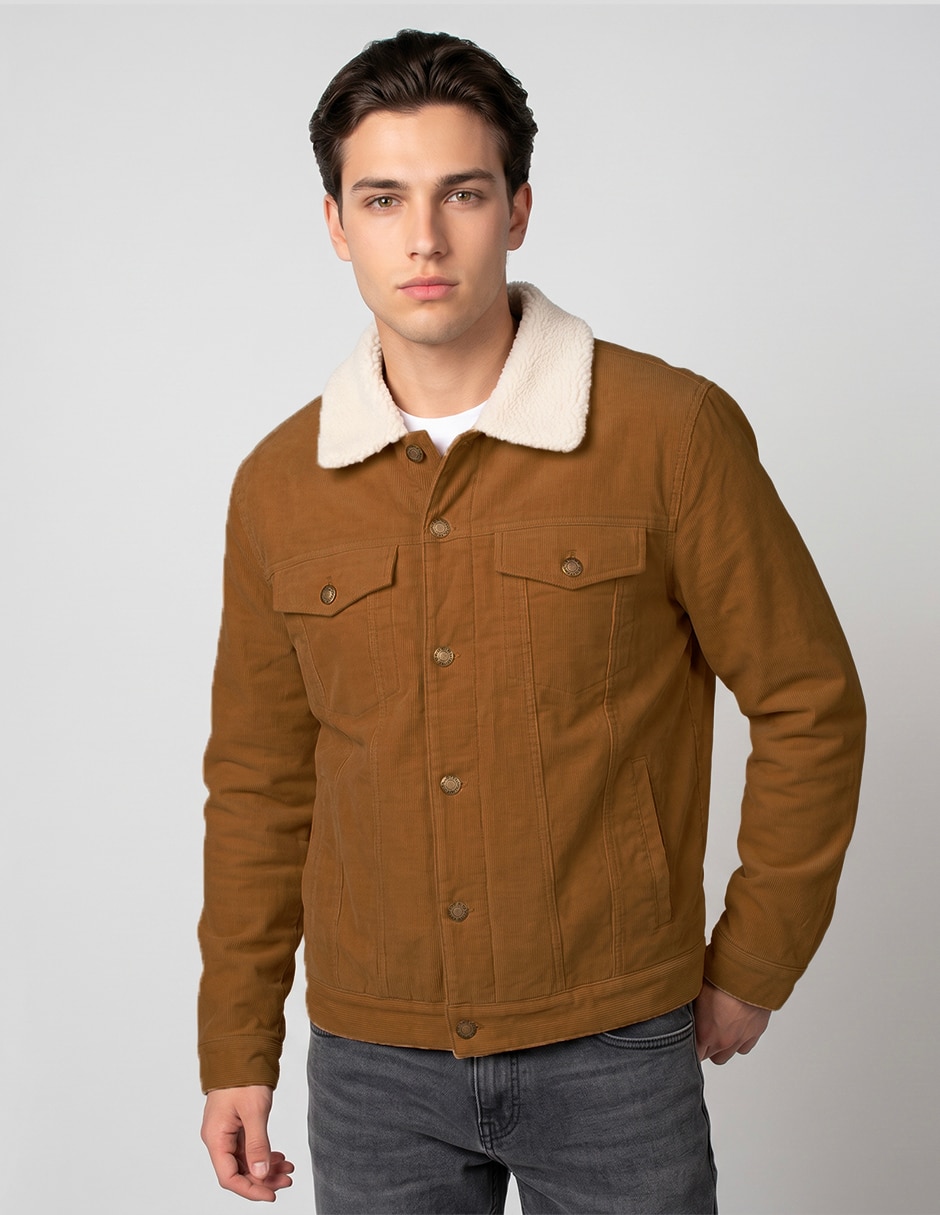 Chamarra casual con bolsillos para hombre 1
