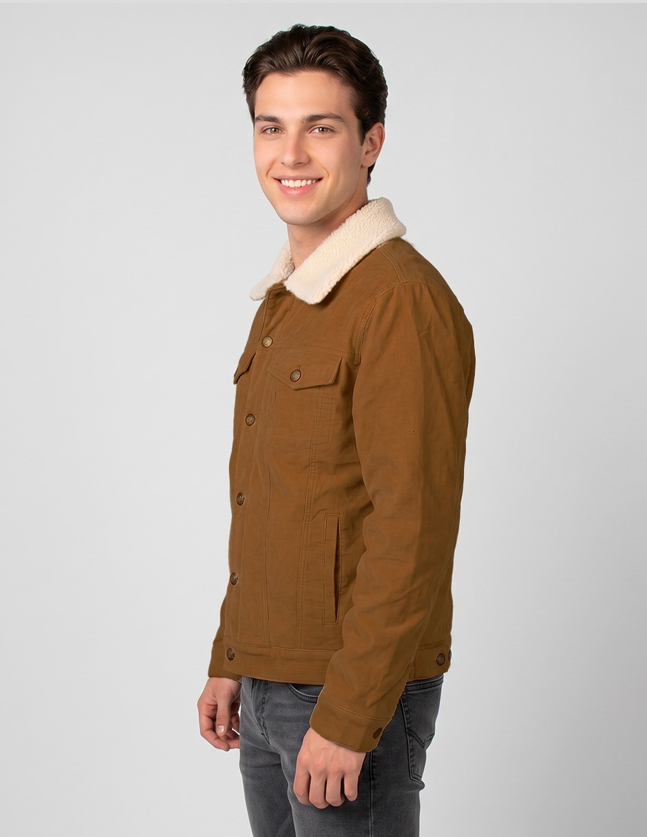 Chamarra casual con bolsillos para hombre 2