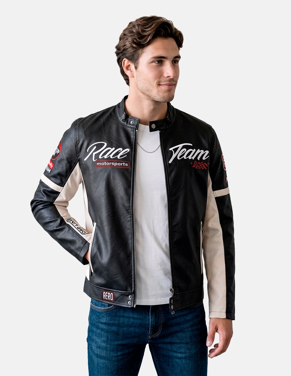 Chamarra para motociclista con bolsillos para hombre Chamarra para motociclista con bolsillos para hombre