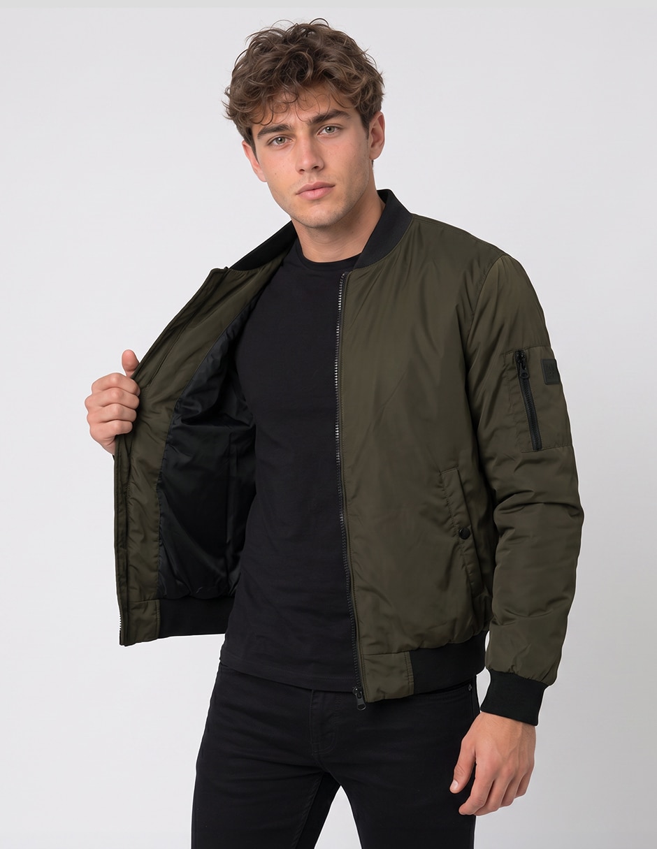 Chamarra bomber con bolsillos para hombre 3