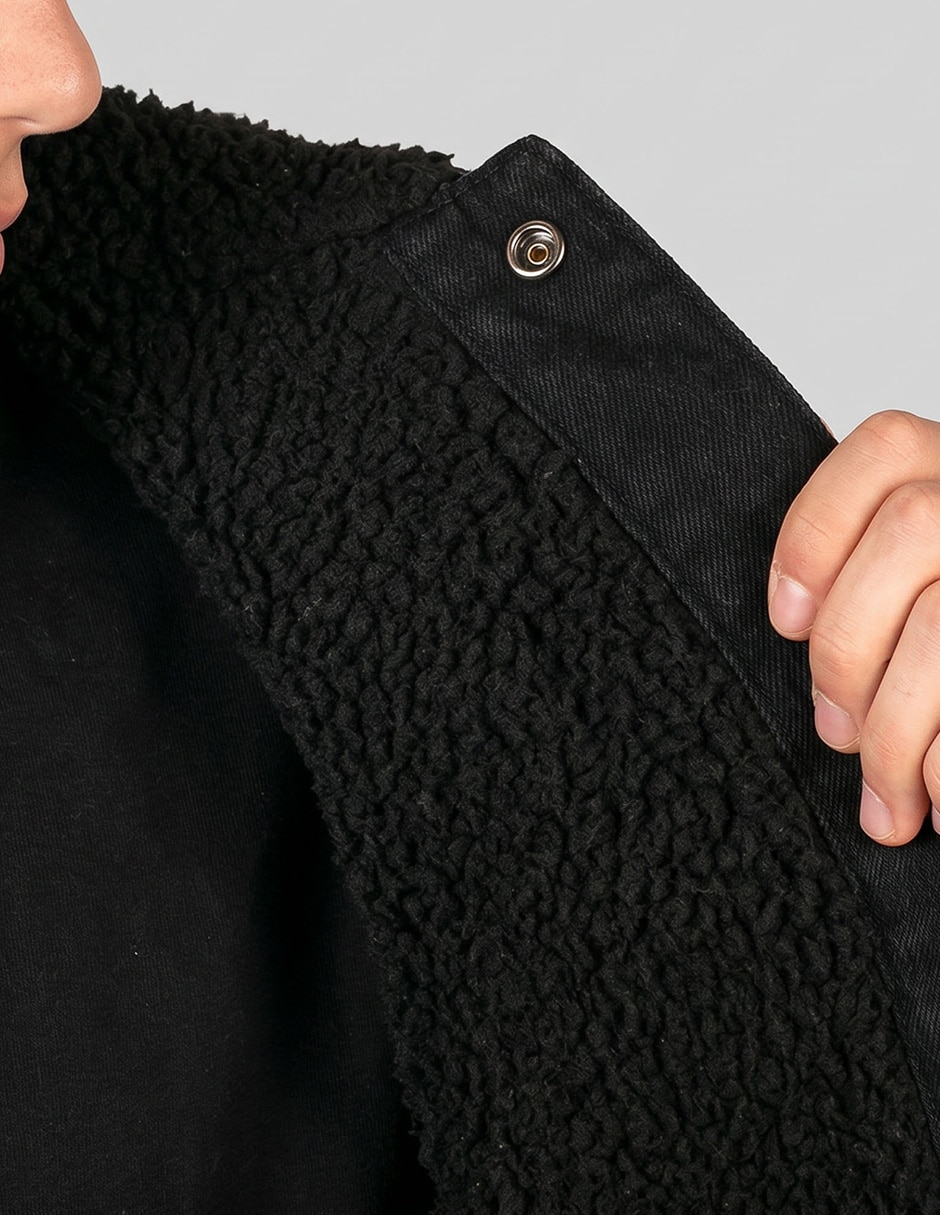 Chamarra denim de mezclilla con bolsillos para hombre 6