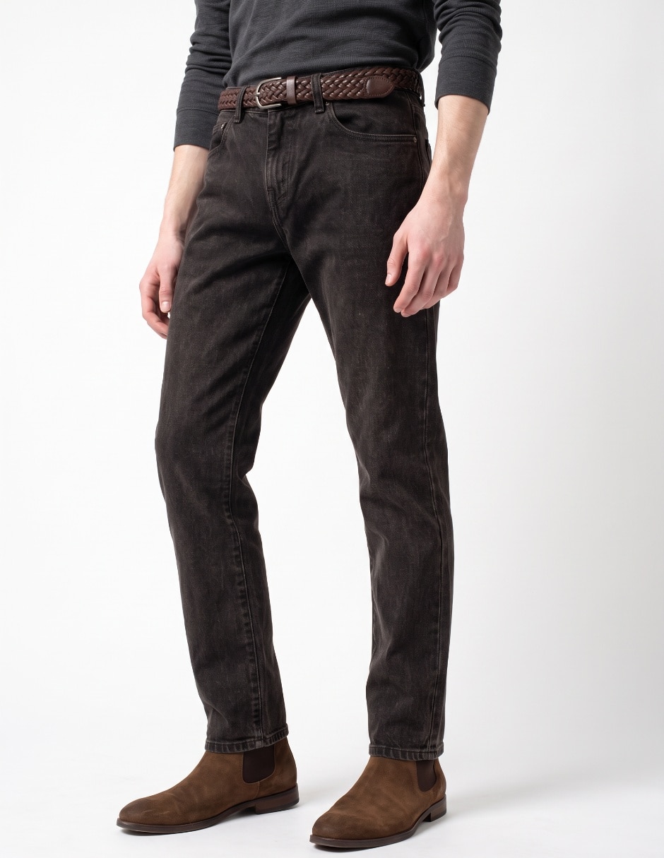 Jeans Regular Straight 38788 lavado Acid wash para hombre