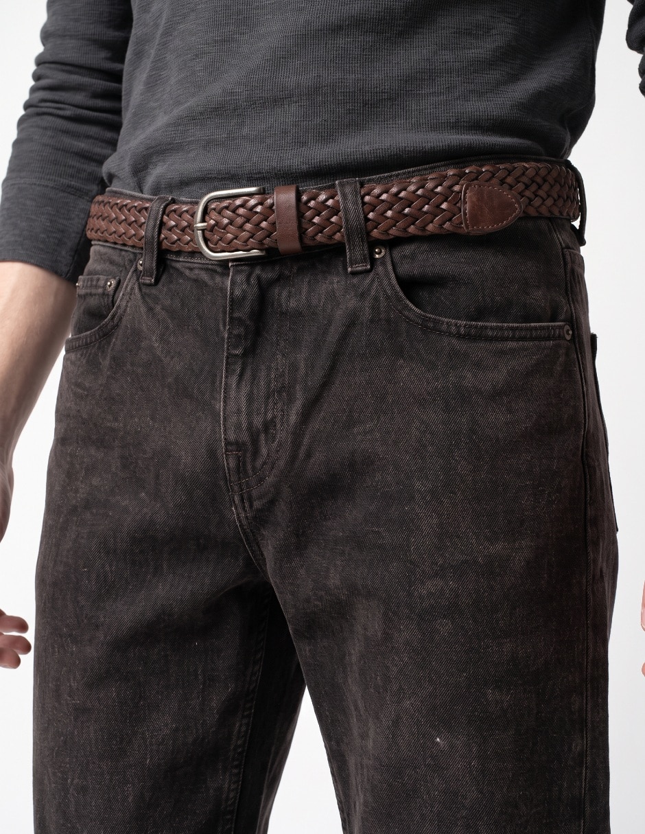 Jeans Regular Straight 38788 lavado Acid wash para hombre 4