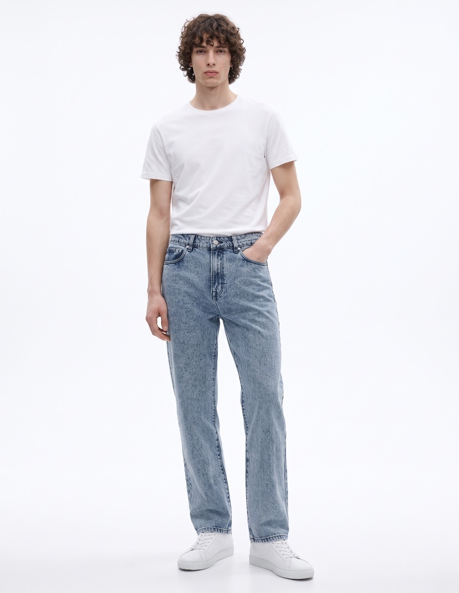 Jeans baggy lavado acid wash para hombre 3