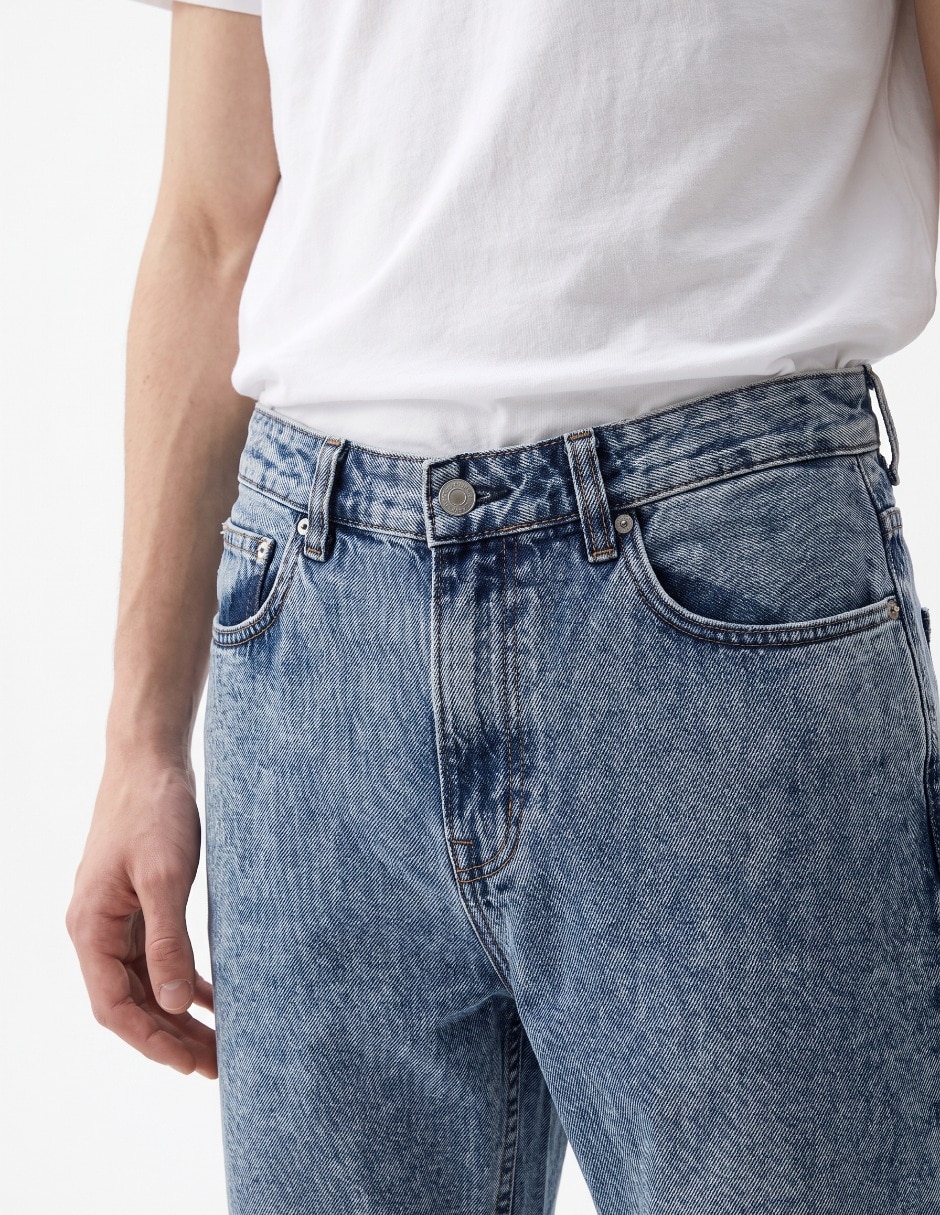 Jeans baggy lavado acid wash para hombre 4