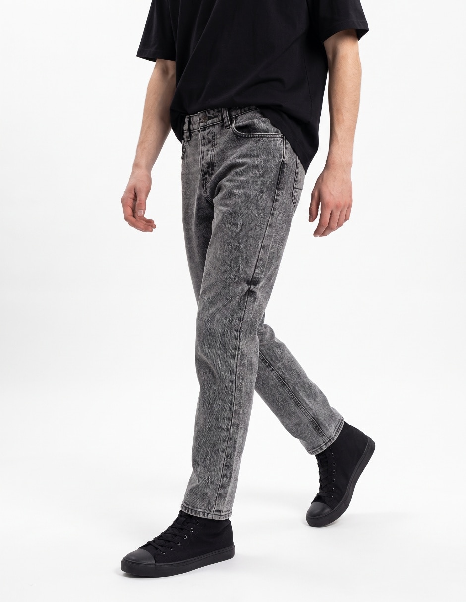 Jeans straight lavado acid wash para hombre Jeans straight lavado acid wash para hombre