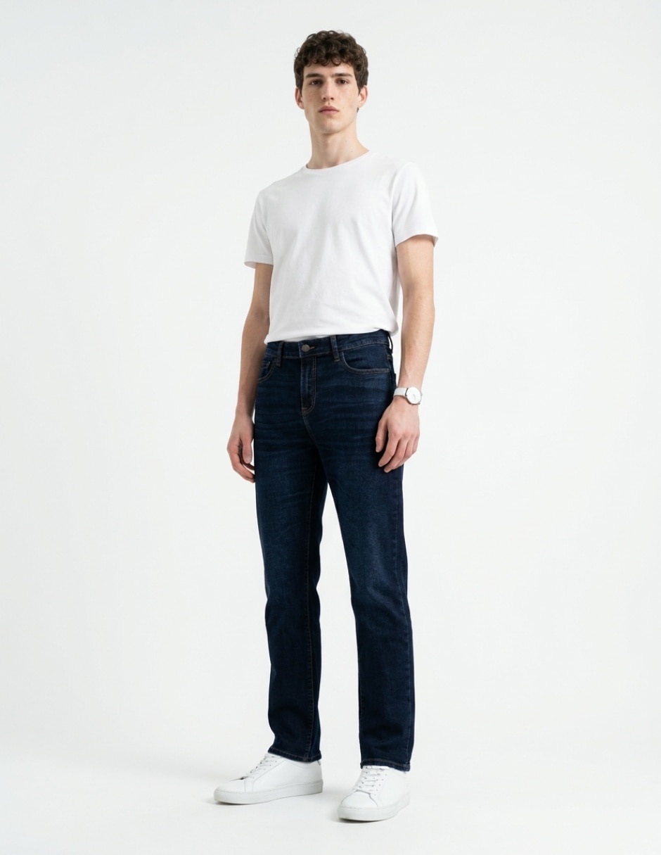 Jeans bota lavado rinse para hombre 3