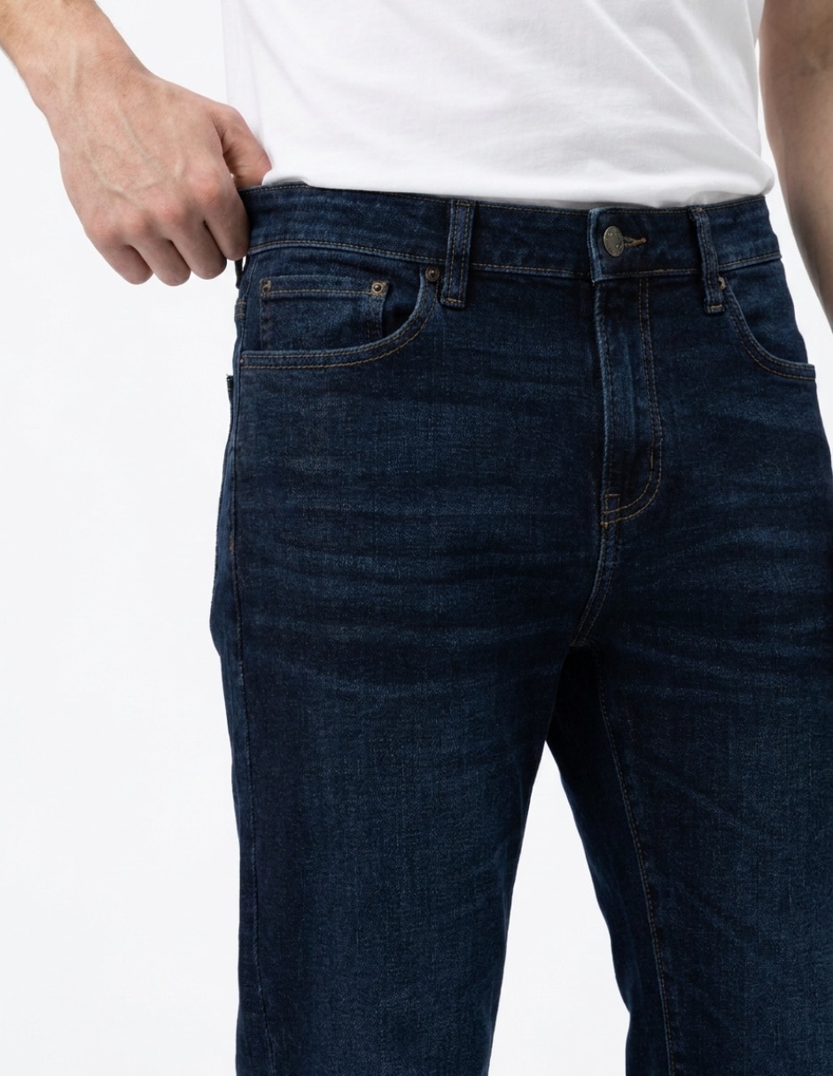 Jeans bota lavado rinse para hombre 4