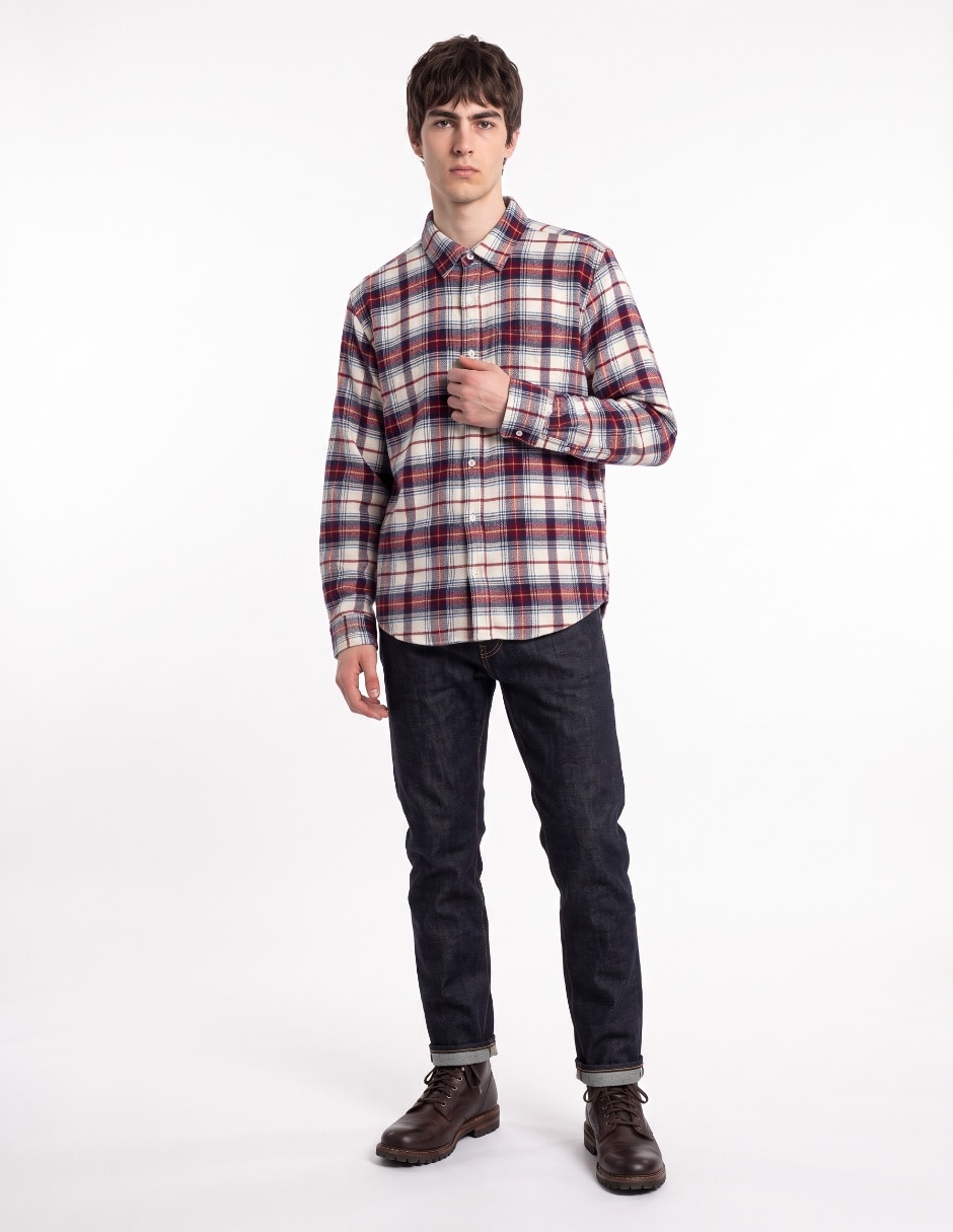 Camisa casual manga larga para hombre