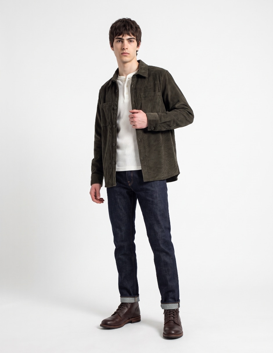 Sobrecamisa casual manga larga para hombre