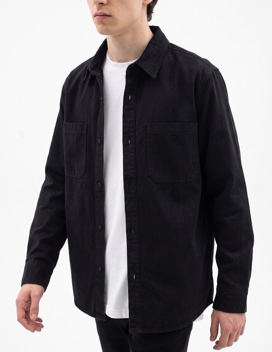 Sobrecamisa casual manga larga para hombre