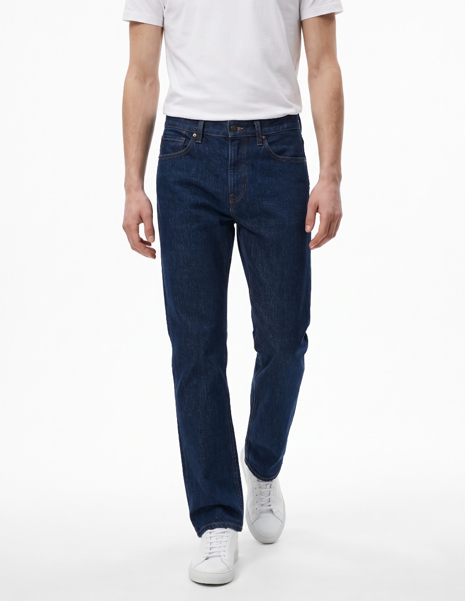 Jeans bota lavado rinse para hombre